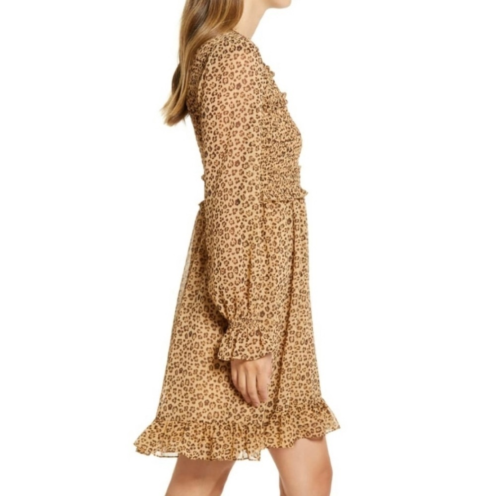 Rachel Parcell Leopard Print Smocked Dress - Picture 2 of 16